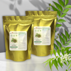 Polvo de Neem Ayurvédico Orgánico para acné y caspa - Bella Margarita